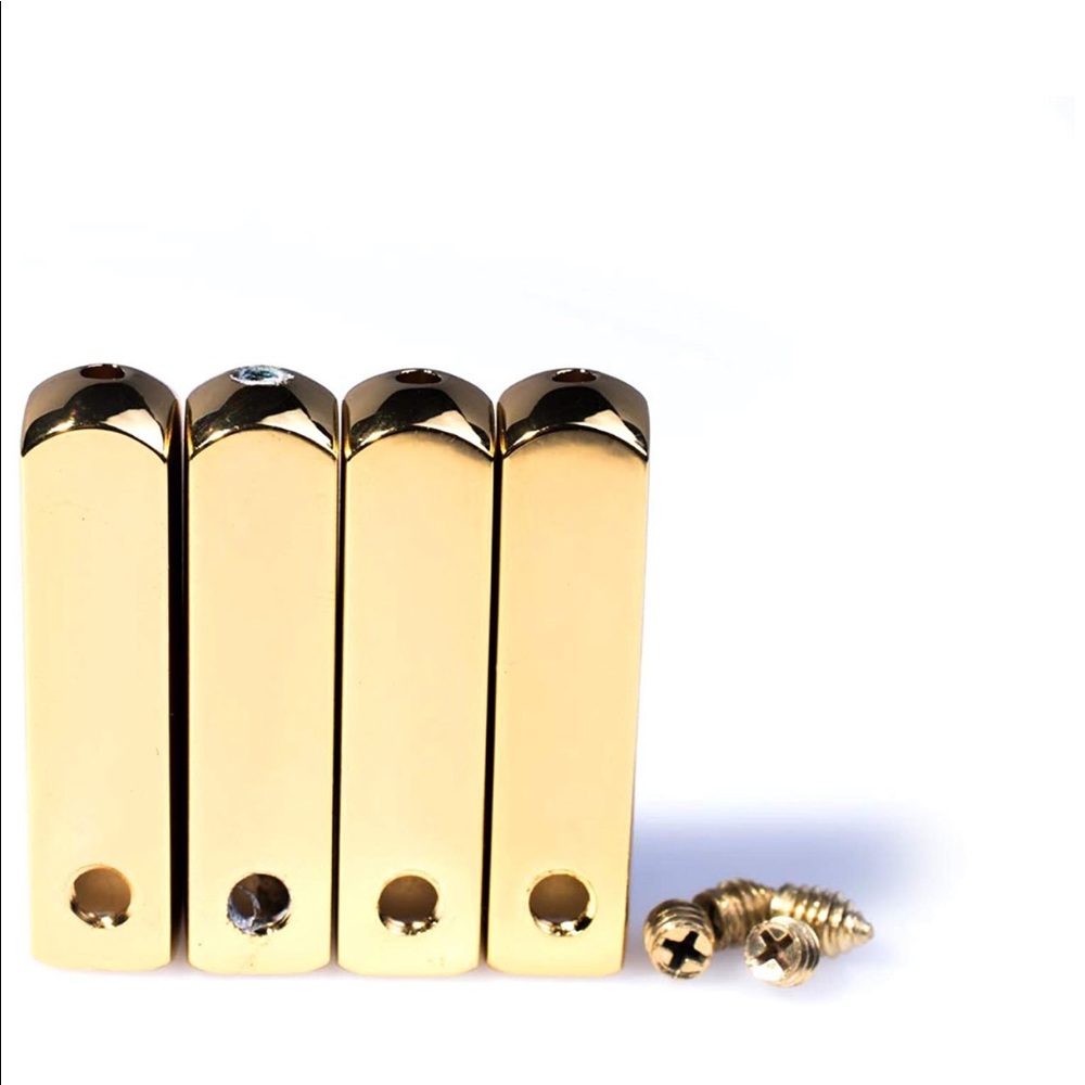 Gold Shoe lace tips aglets